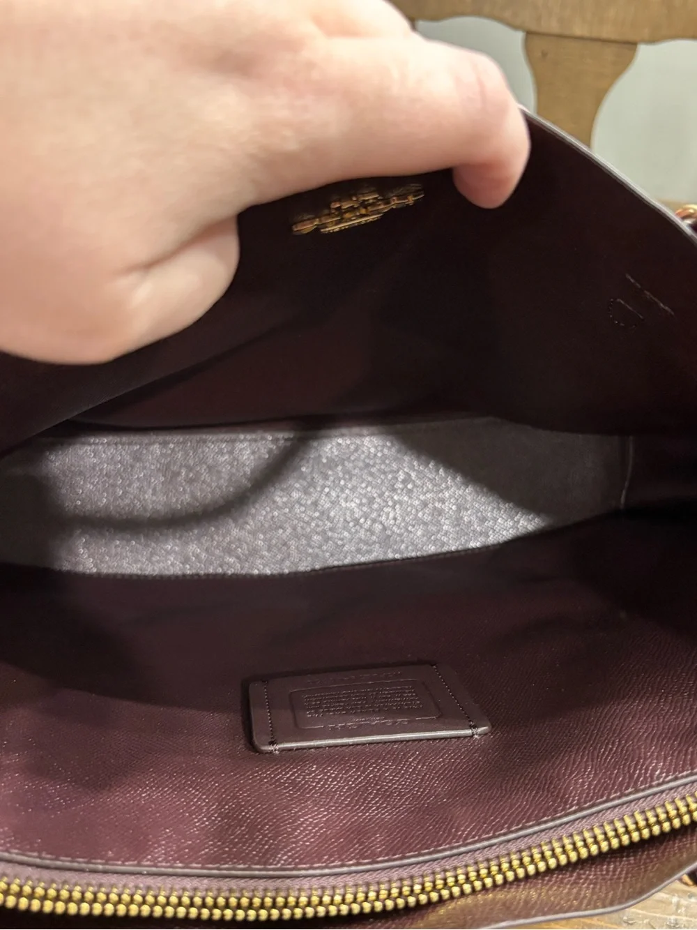 Coach Mollie Tote in Wine Red